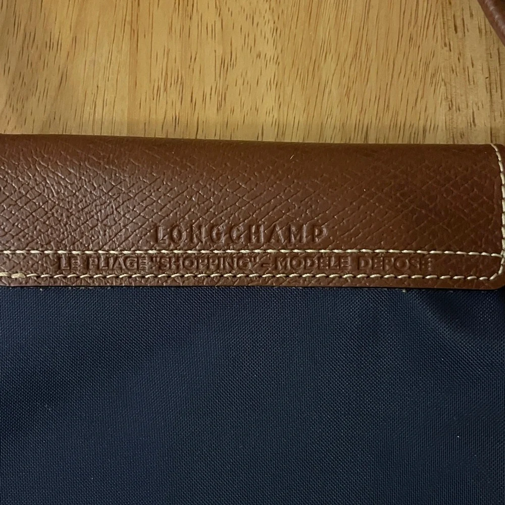 NWT Longchamp Le Pliage Tote in Navy - Picture 3 of 6